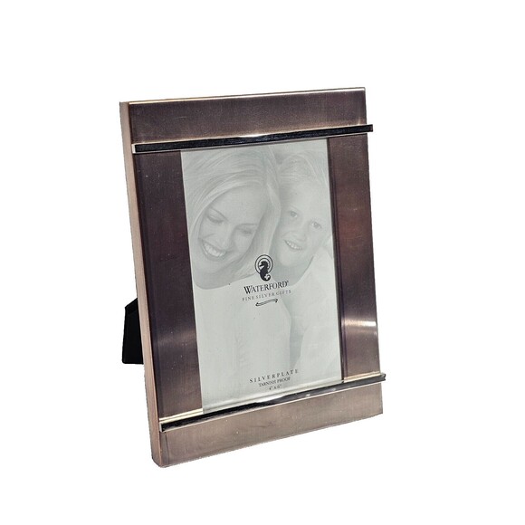 KSD Waterford Crystal Silverplate Tarnish Proof 4"x6" Picture Photo Frame EUC - Picture 1 of 4